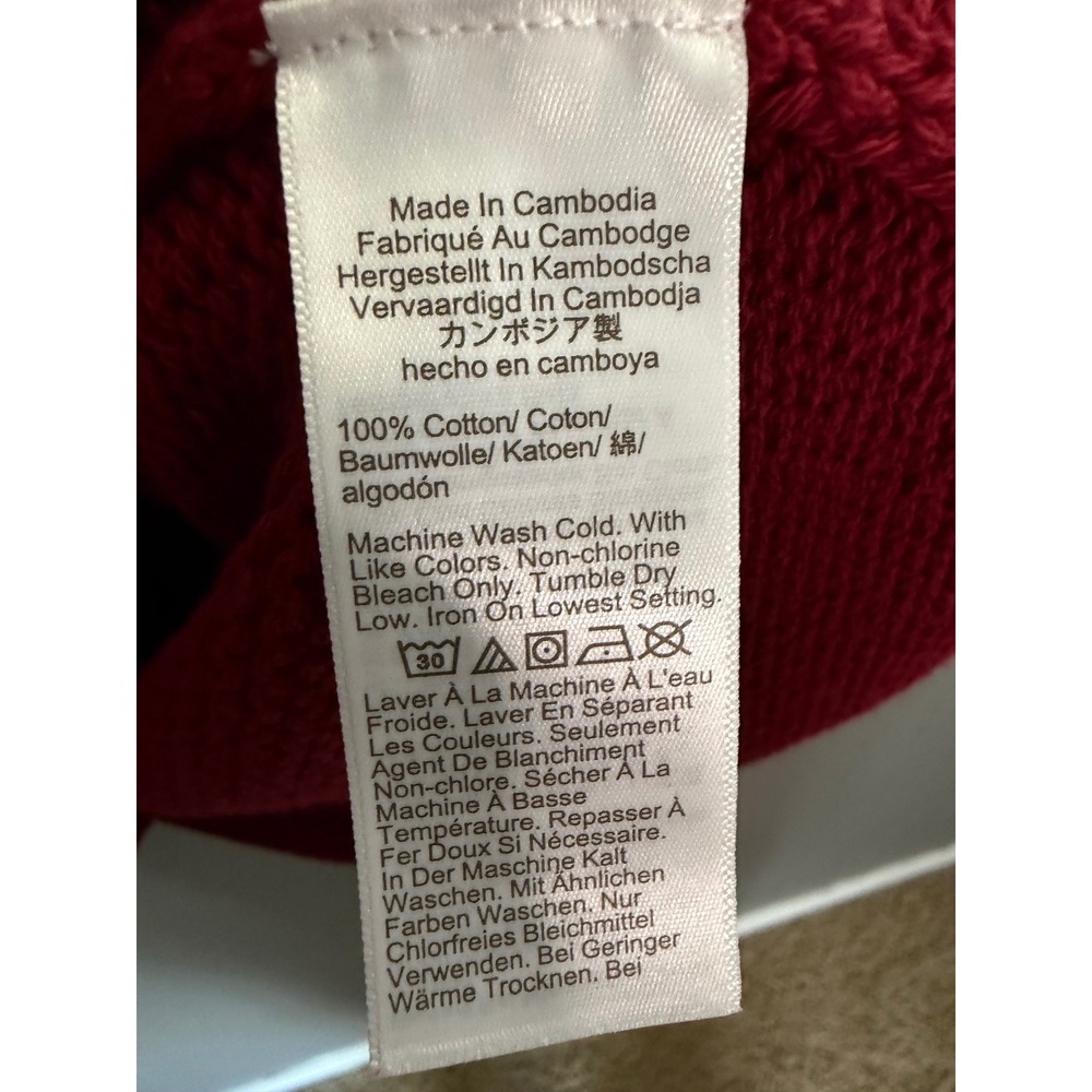 J.Crew Mens Maroon Cotton Mock Roll Neck Shaker Stitch Sweater Size L NWT Heavy - Picture 5 of 9